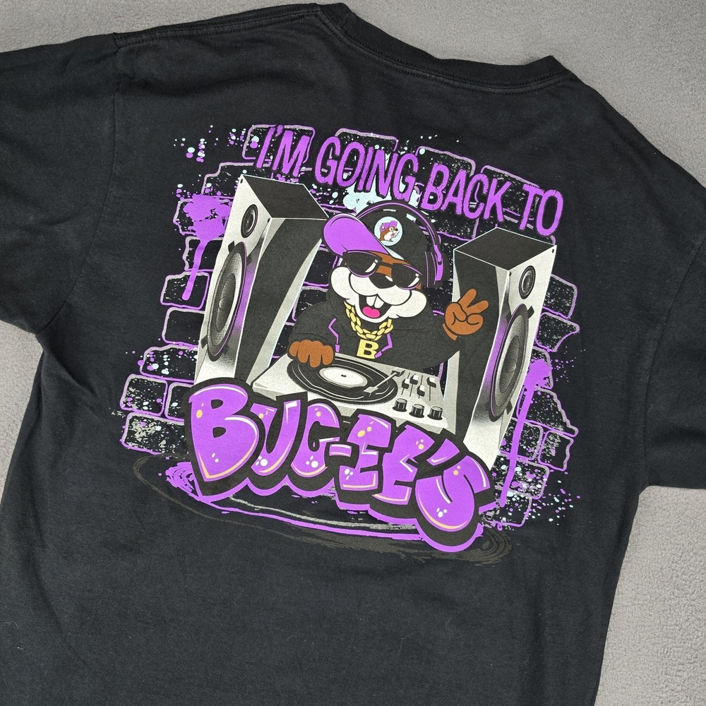Buc-ee's Shirt‎ Mens Medium Black DJ Going Back To Buc-ee's Graphic Tee